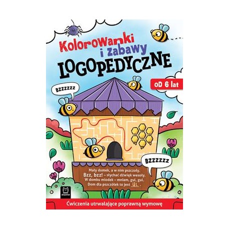 Kolorowanki i zabawy logopedyczne od 6 lat motyleksiążkowe.pl