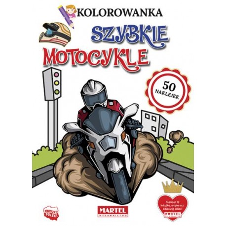 Kolorowanka Szybkie motocykle motyleksiążkowe.pl