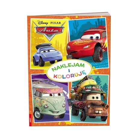 Disney Auta Naklejam i koloruję motyleksiązkowe.pl