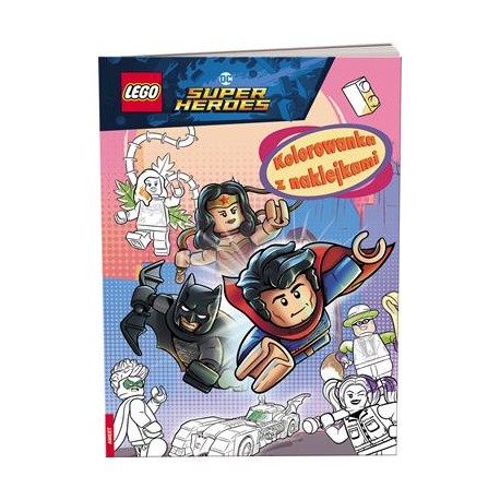 Lego DC Super Heroes Kolorowanka z naklejkami motyleksiązkowe.pl