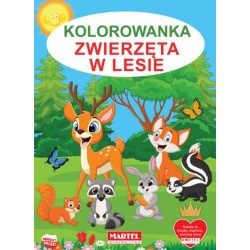 Kolorowanka Zwierzęta w lesie motyleksiązkowe.pl