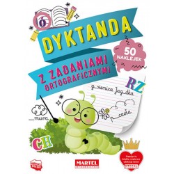 Dyktanda z zadaniami ortograficznymi z naklejkami motyleksiążkowe.pl