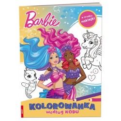 BARBIE KOLOROWANKA WEDŁUG KODU motyleksiazkowe.pl