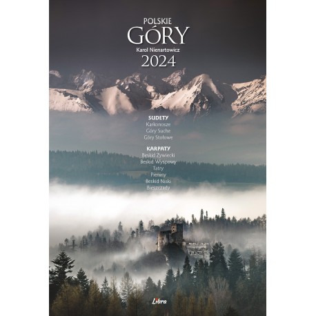 Polskie góry 2024 Kalendarz  wieloplanszowy MOTYLEKSIAZKOWE.PL