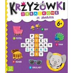 Krzyżówki obrazkowe ze słonikiem 6+ motyleksiazkowe.pl