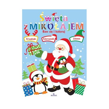 Święta z Mikołajem. Baw się i koloruj motyleksiazkowe.pl