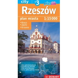 RZESZÓW plan miasta wersja plastik motyleksiazkowe.pl