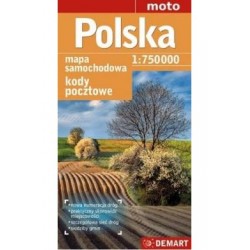 Polska mapa kodów pocztowych motyleksiazkowe.pl