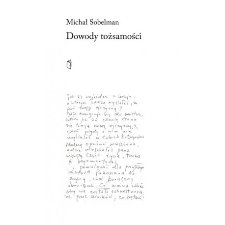 Dowody tożsamości Michał Sobelman motyleksiazkowe.pl