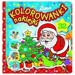Kolorowanki naklejki Zima motyleksiazkowe.pl