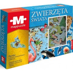 Mappuzzle Zwierzęta świata motyleksiazkowe.pl