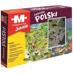 Mappuzzle Junior Zwierzęta Polski motyleksiazkowe.pl