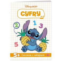 Disney uczy Cyfry Stitch Ćwiczenia z naklejkami motyleksiazkowe.pl