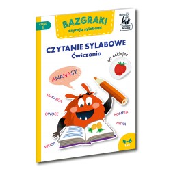 Bazgraki czytają sylabami Czytanie sylabowe. Ćwiczenia motyleksiazkowe.pl