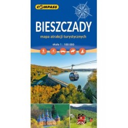 Bieszczady mapa atrakcji turystycznych motyleksiazkowe.pl