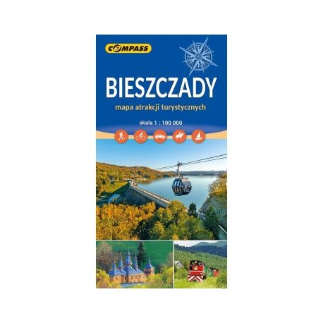 Bieszczady mapa atrakcji turystycznych motyleksiazkowe.pl