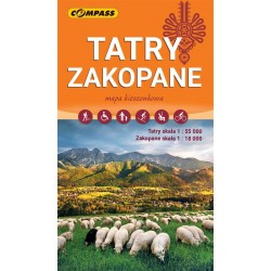 Tatry Zakopane Mapa kieszonkowa motyleksiazkowe.pl