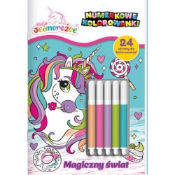 Moje Jednorożce Numerkowe kolorowanki część 4. Magiczny świat motyleksiazkowe.pl