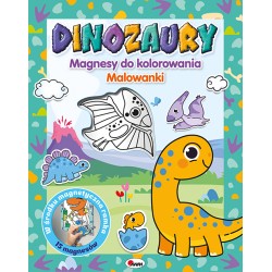 MAGNESY DO KOLOROWANIA DINOZAURY motyleksiazkowe.pl