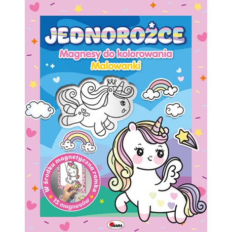 MAGNESY DO KOLOROWNIA JEDNOROŻCE motyleksiazkowe.pl