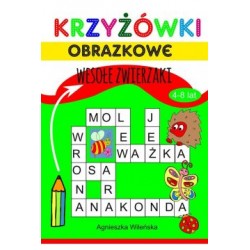 Krzyżówki obrazkowe. Wesołe zwierzaki 4-8 lat motyleksiazkowe.pl