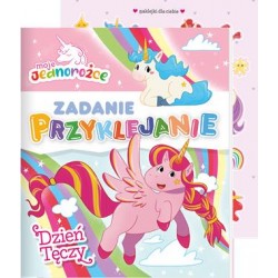 Moje Jednorożce Zadanie przyklejanie 3 Dzień tęczy motyleksiazkowe.pl