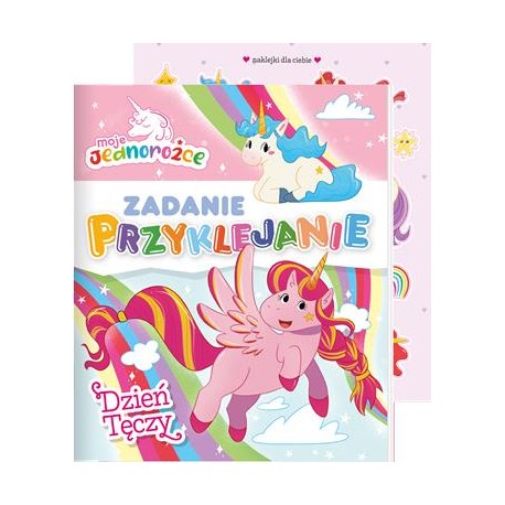 Moje Jednorożce Zadanie przyklejanie 3 Dzień tęczy motyleksiazkowe.pl