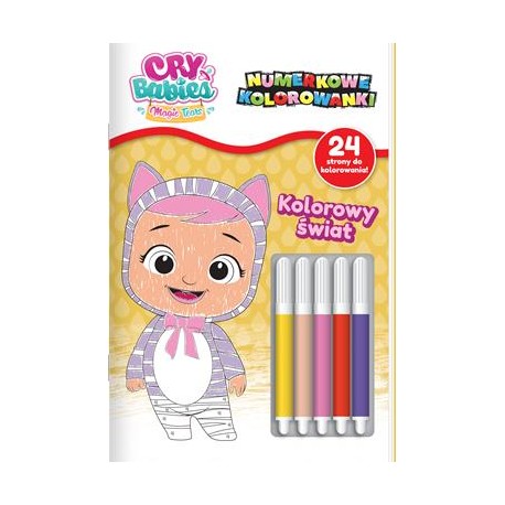 Cry Babies Numerkowe kolorowanki część 1. Kolorowy świat motyleksiazkowe.pl