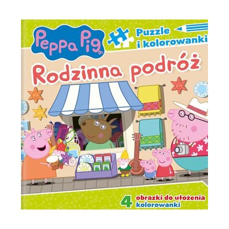 Peppa Pig Puzzle i kolorowanki część 3. Rodzinna podróż motyleksiazkowe.pl