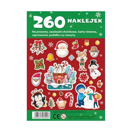 Boże Narodzenie z pomysłem 260 naklejek na Święta motyleksiazkowe.pl