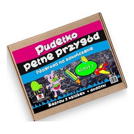 Pudełko pełne przygód. Nagroda na zakończenie klasy I motyleksiazkowe.pl