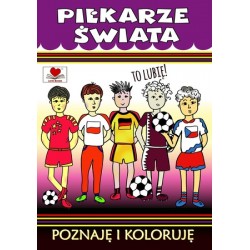 Piłkarze świata. Poznaje i koloruję motyleksiazkowe.pl