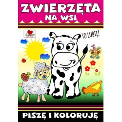 Zwierzęta na wsi. Poznaję i koloruję motyleksiazkowe.pl