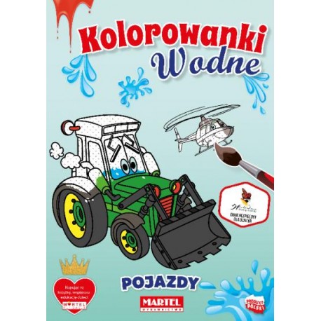 Kolorowanki wodne POJAZDY motyleksiazkowe.pl