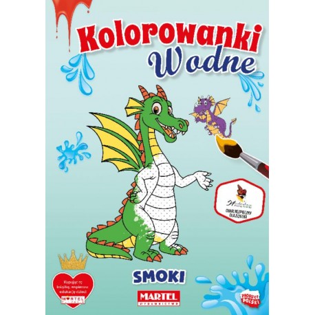 Kolorowanki wodne SMOKI motyleksiazkowe.pl