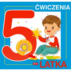Ćwiczenia 5-latka z naklejkami praca zbiorowa motyleksiazkowe.pl