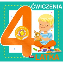 Ćwiczenia 4-latka z naklejkami praca zbiorowa motyleksiazkowe.pl