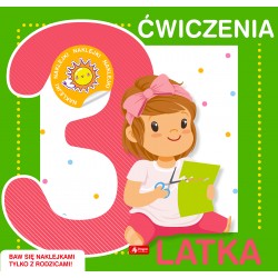 Ćwiczenia 3-latka z naklejkami praca zbiorowa motyleksiazkowe.pl