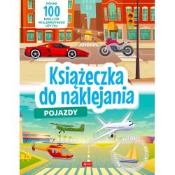 Pojazdy. Książeczka do naklejania praca zbiorowa motyleksiazkowe.pl