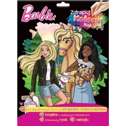 Barbie Zdrapuj koloruj naklejaj motyleksiazkowe.pl
