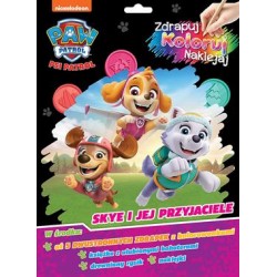 Psi Patrol Zdrapuj koloruj naklejaj Skye i jej przyjaciele motyleksiazkowe.pl