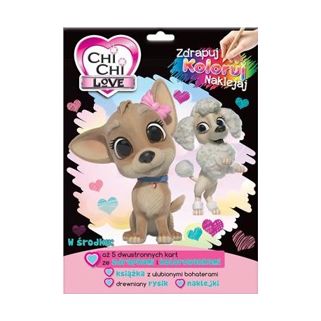 Chi Chi Love Zdrapuj koloruj naklejaj motyleksiazkowe.pl