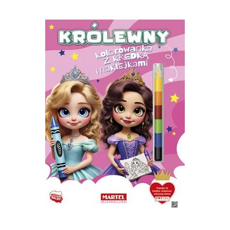 Królewny. Kolorowanka z kredką i naklejkami motyleksiazkowe.pl