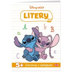 Disney uczy Stich Litery ćwiczenia z naklejkami motyleksiazkowe.pl