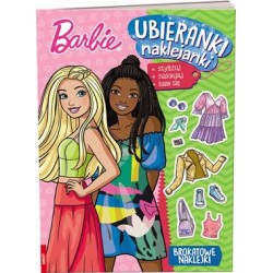 Barbie ubieranki naklejanki /Brokatowe naklejki motyleksiazkowe.pl