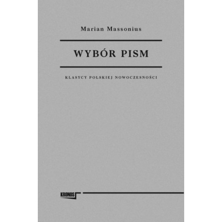 Wybór pism Marian Massonius motyleksiazkowe.pl