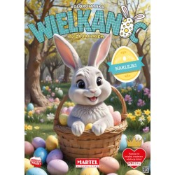 Kolorowanka z naklejkami Wielkanoc z zajączkiem motyleksiazkowe.pl
