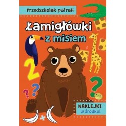 Przedszkolak potrafi. Łamigłówki z misiem motyleksiazkowe.pl