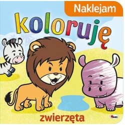 Naklejam koloruję Zwierzęta motyleksiazkowe.pl