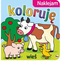 Naklejam koloruję Wieś motyleksiazkowe.pl
